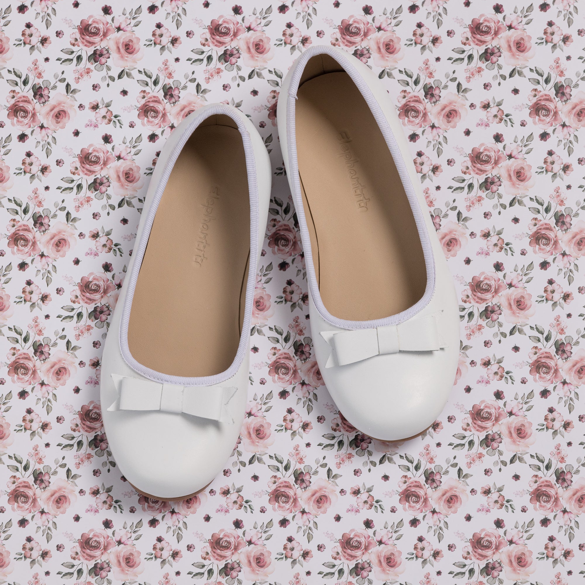 Girls discount white flats