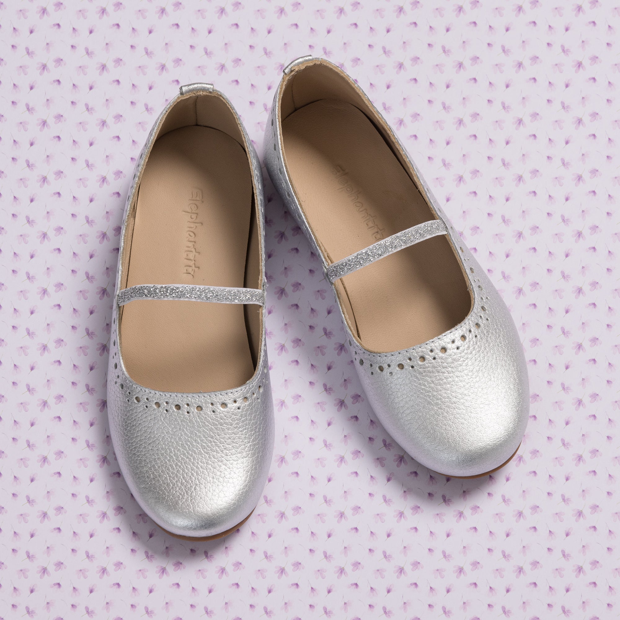 Girls silver flats online