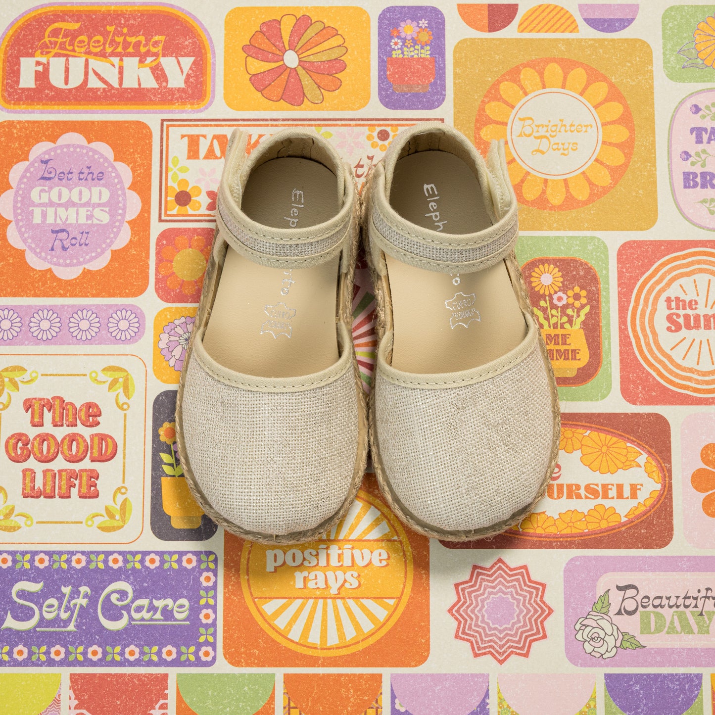 Linen Classic Espadrille Metallic White