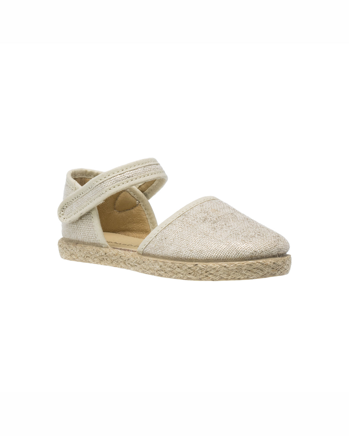 Linen Classic Espadrille Metallic White