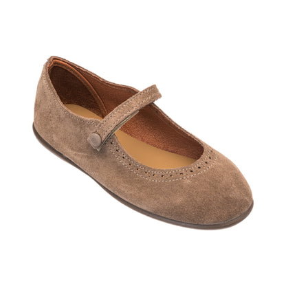 Suede Mary Jane Beige