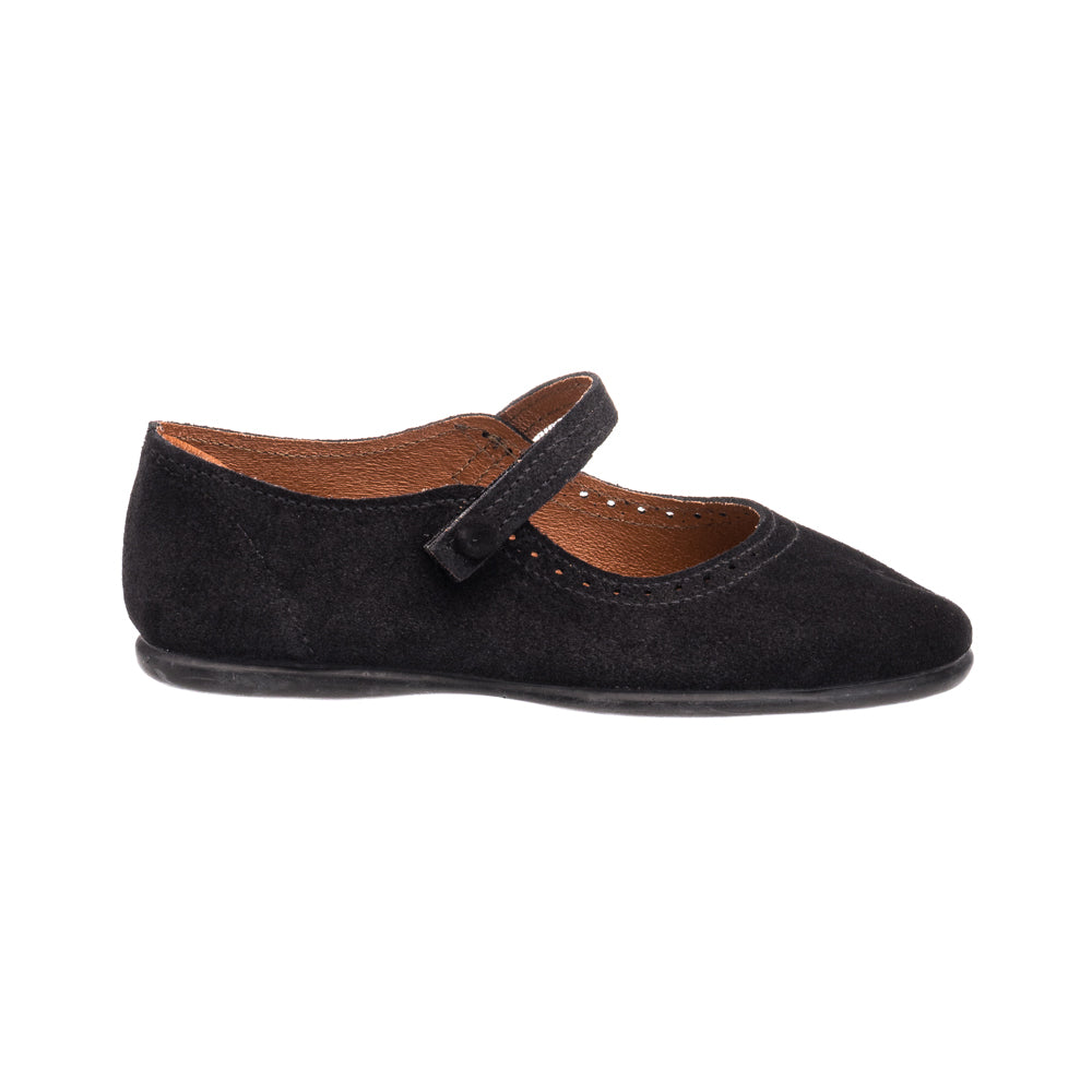 Black suede mary jane shoes online