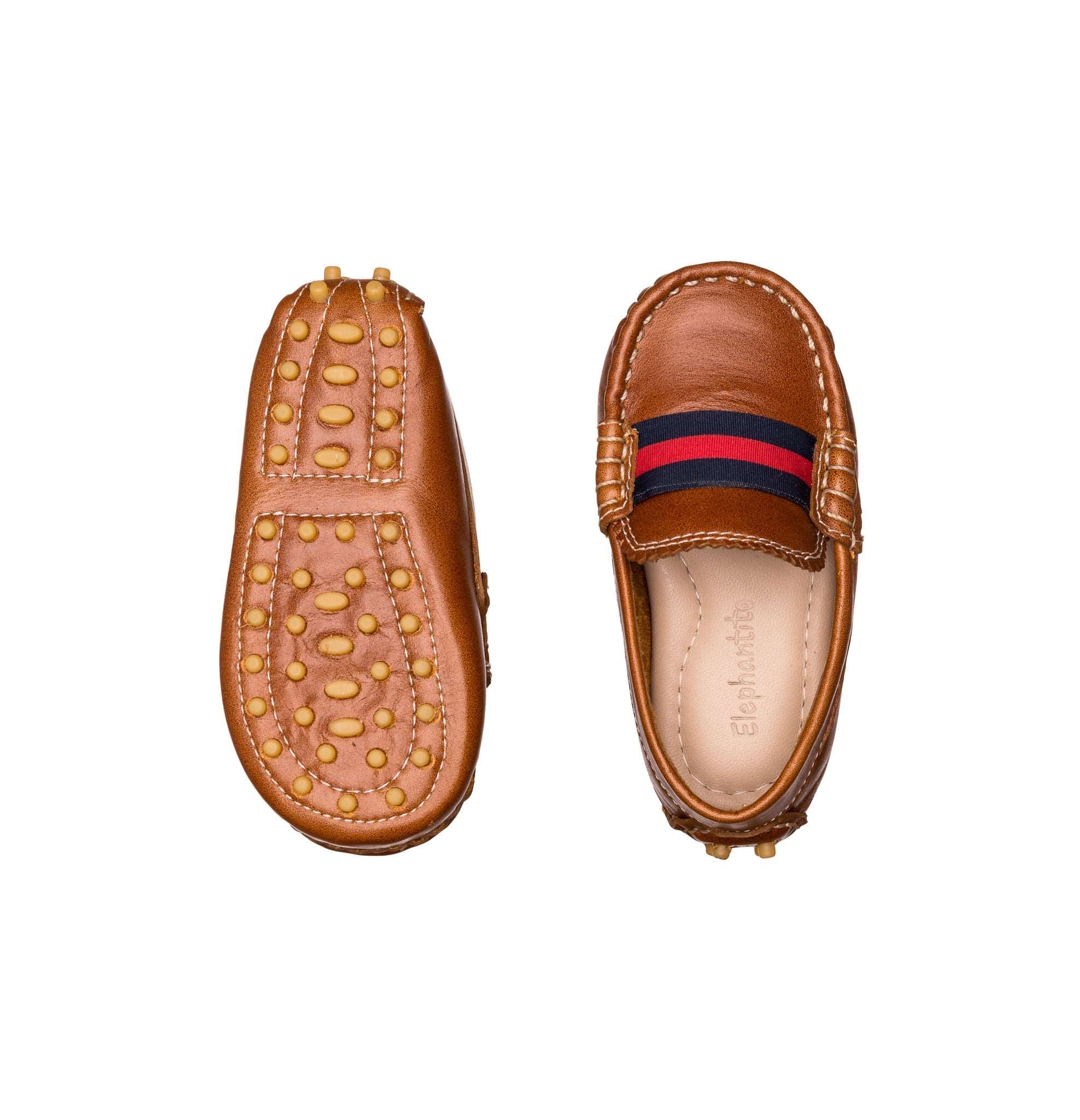 leather school moccasin and loafers for boys Elephantito