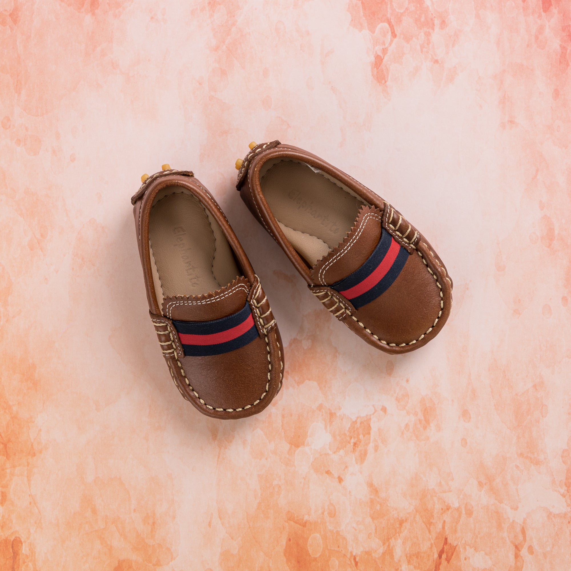 Toddler Club Loafer in Natural Leather Classic Comfortable Elephantito