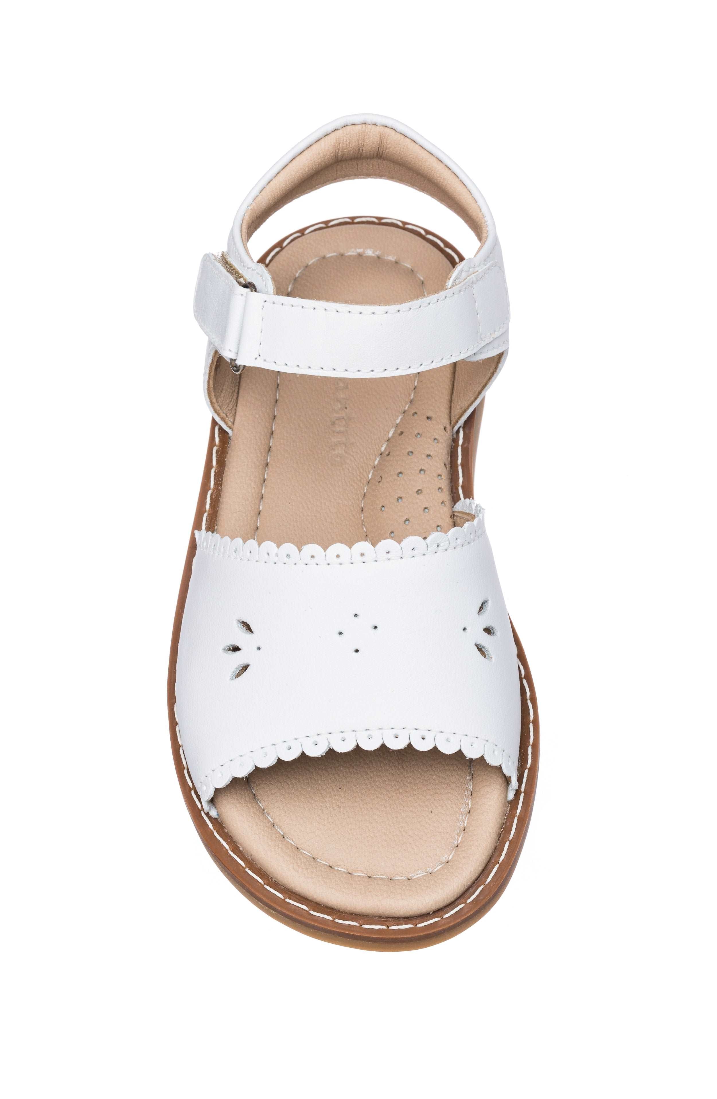 Falcotto by Naturino - Girls White Leather Sandals | Childrensalon Outlet